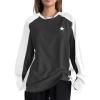 imageAvanova Women Star Graphic Raglan Long Sleeve Tee Shirt Color Block Loose TopBlack White