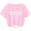 imageAvanova Women Sun Moon Graphic Distressed Crop Top Oversized Short Sleeve Ripped Tee ShirtPink Girl