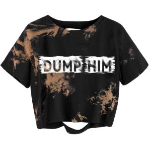 imageAvanova Women Los Angeles Graphic Distressed Oversized Crop Top Short Sleeve Ripped Boxy Loose Tee ShirtBlack Lx04
