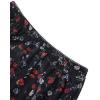 imageAvanova Women Ditsy Floral Bohemia Mesh Mermaid Skirt High Waist Summer Midi SkirtsBlack Floral C