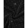 imageAvanova Women Ditsy Floral Bohemia Mesh Mermaid Skirt High Waist Summer Midi SkirtsBlack Glitter