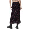 imageAvanova Women Ditsy Floral Bohemia Mesh Mermaid Skirt High Waist Summer Midi SkirtsBlack a