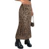 imageAvanova Women Ditsy Floral Bohemia Mesh Mermaid Skirt High Waist Summer Midi SkirtsBrown Floral C