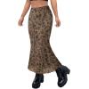 imageAvanova Women Ditsy Floral Bohemia Mesh Mermaid Skirt High Waist Summer Midi SkirtsBrown Floral C