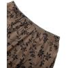 imageAvanova Women Ditsy Floral Bohemia Mesh Mermaid Skirt High Waist Summer Midi SkirtsBrown Floral C