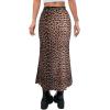 imageAvanova Women Ditsy Floral Bohemia Mesh Mermaid Skirt High Waist Summer Midi SkirtsKhaki Leopard