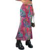 imageAvanova Women Ditsy Floral Bohemia Mesh Mermaid Skirt High Waist Summer Midi SkirtsMulti Paisley