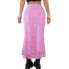 imageAvanova Women Ditsy Floral Bohemia Mesh Mermaid Skirt High Waist Summer Midi SkirtsPink Floral