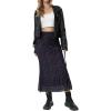 imageAvanova Women Ditsy Floral Bohemia Mesh Mermaid Skirt High Waist Summer Midi SkirtsPurple
