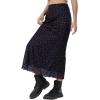 imageAvanova Women Ditsy Floral Bohemia Mesh Mermaid Skirt High Waist Summer Midi SkirtsPurple