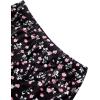 imageAvanova Women Floral Print Pencil Midi Skirt High Waisted Tight Bodycon SkirtsBlack Flower