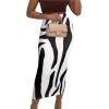 imageAvanova Women Floral Print Pencil Midi Skirt High Waisted Tight Bodycon SkirtsBlack Lx02