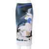 imageAvanova Women Floral Print Pencil Midi Skirt High Waisted Tight Bodycon SkirtsBlue