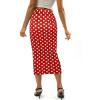 imageAvanova Women Floral Print Pencil Midi Skirt High Waisted Tight Bodycon SkirtsDot Red