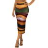 imageAvanova Women Floral Print Pencil Midi Skirt High Waisted Tight Bodycon SkirtsMulticolor a