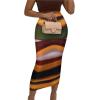 imageAvanova Women Floral Print Pencil Midi Skirt High Waisted Tight Bodycon SkirtsMulticolor a