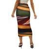 imageAvanova Women Floral Print Pencil Midi Skirt High Waisted Tight Bodycon SkirtsMulticolor a