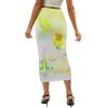 imageAvanova Women Floral Print Pencil Midi Skirt High Waisted Tight Bodycon SkirtsYellow B