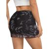 imageAvanova Women Mesh Bodycon Mini Skirt High Waist Ruched Summer Short SkirtBack W