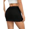 imageAvanova Women Mesh Bodycon Mini Skirt High Waist Ruched Summer Short SkirtBlack