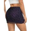 imageAvanova Women Mesh Bodycon Mini Skirt High Waist Ruched Summer Short SkirtBlack Lx01