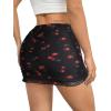 imageAvanova Women Mesh Bodycon Mini Skirt High Waist Ruched Summer Short SkirtBlack Lx03
