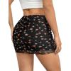 imageAvanova Women Mesh Bodycon Mini Skirt High Waist Ruched Summer Short SkirtBlack Lx05