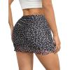 imageAvanova Women Mesh Bodycon Mini Skirt High Waist Ruched Summer Short SkirtBlack Lx06