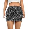 imageAvanova Women Mesh Bodycon Mini Skirt High Waist Ruched Summer Short SkirtFloral Black