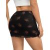 imageAvanova Women Mesh Bodycon Mini Skirt High Waist Ruched Summer Short SkirtFloral Black F