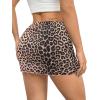 imageAvanova Women Mesh Bodycon Mini Skirt High Waist Ruched Summer Short SkirtKhaki Leopard