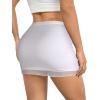 imageAvanova Women Mesh Bodycon Mini Skirt High Waist Ruched Summer Short SkirtWhite