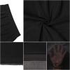imageAvanova Women Mesh Knee Length Skirt High Waisted Elastic Summer Straight Midi SkirtsBlack