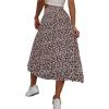 imageAvanova Womens Boho Leopard Print Thigh High Waist A Line Split Midi SkirtA Coffee