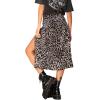 imageAvanova Womens Boho Leopard Print Thigh High Waist A Line Split Midi SkirtA Grey