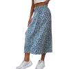 imageAvanova Womens Boho Leopard Print Thigh High Waist A Line Split Midi SkirtA Light Blue