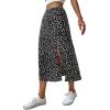 imageAvanova Womens Boho Leopard Print Thigh High Waist A Line Split Midi SkirtB Black