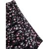 imageAvanova Womens Boho Leopard Print Thigh High Waist A Line Split Midi SkirtBlack Floral