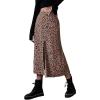 imageAvanova Womens Boho Leopard Print Thigh High Waist A Line Split Midi SkirtBrown