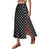 imageAvanova Womens Boho Leopard Print Thigh High Waist A Line Split Midi SkirtDot Black