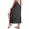 imageAvanova Womens Boho Leopard Print Thigh High Waist A Line Split Midi SkirtDot Black