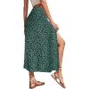 imageAvanova Womens Boho Leopard Print Thigh High Waist A Line Split Midi SkirtDot Green