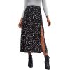 imageAvanova Womens Boho Leopard Print Thigh High Waist A Line Split Midi SkirtFloral Black 02