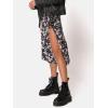 imageAvanova Womens Boho Leopard Print Thigh High Waist A Line Split Midi SkirtFloral Black