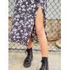 imageAvanova Womens Boho Leopard Print Thigh High Waist A Line Split Midi SkirtFloral Black