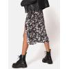 imageAvanova Womens Boho Leopard Print Thigh High Waist A Line Split Midi SkirtFloral Black