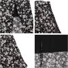 imageAvanova Womens Boho Leopard Print Thigh High Waist A Line Split Midi SkirtFloral Black