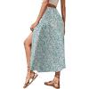 imageAvanova Womens Boho Leopard Print Thigh High Waist A Line Split Midi SkirtFloral Green D