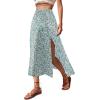 imageAvanova Womens Boho Leopard Print Thigh High Waist A Line Split Midi SkirtFloral Green D