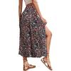 imageAvanova Womens Boho Leopard Print Thigh High Waist A Line Split Midi SkirtFloral Muticolor